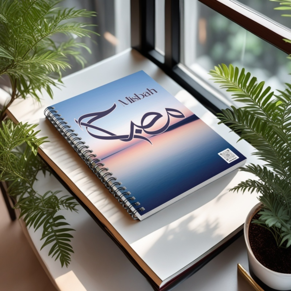 Personalized Misbah Arabic Calligraphy Notebook - 200 Ruled Pages A5 Executive Journal by BinMahmood Pakistan