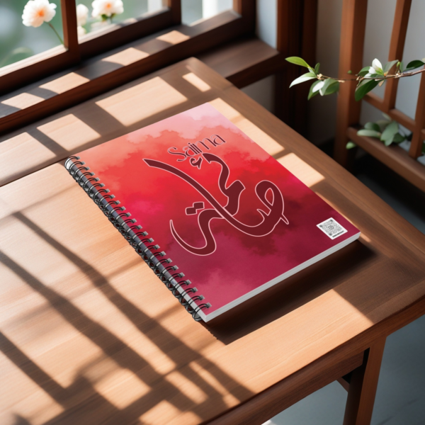 Personalized Saima Arabic Diwani Calligraphy Notebook - 200 Ruled Pages A5 Executive Journal by BinMahmood Pakistan