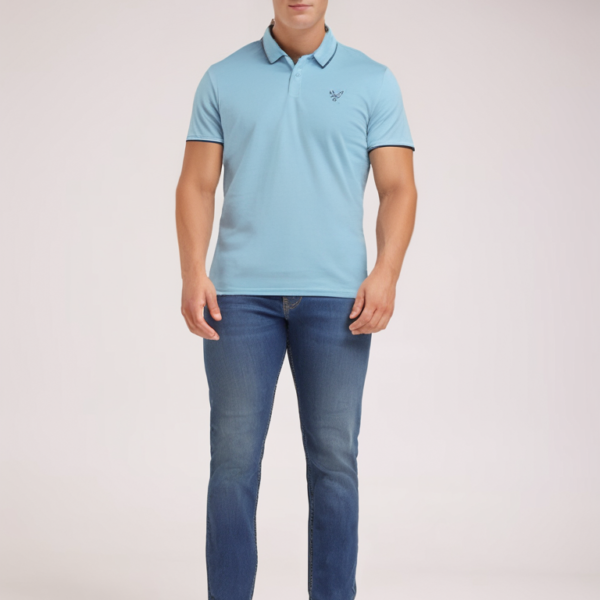 Pique Comfort Polo Light Blue