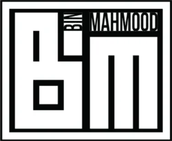 Official logo for BinMahmood LLC, featuring modern digital Arabic and Urdu calligraphy fusion art.