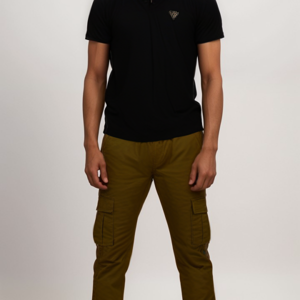 Hexa Drawstring Brown Cargo Pants