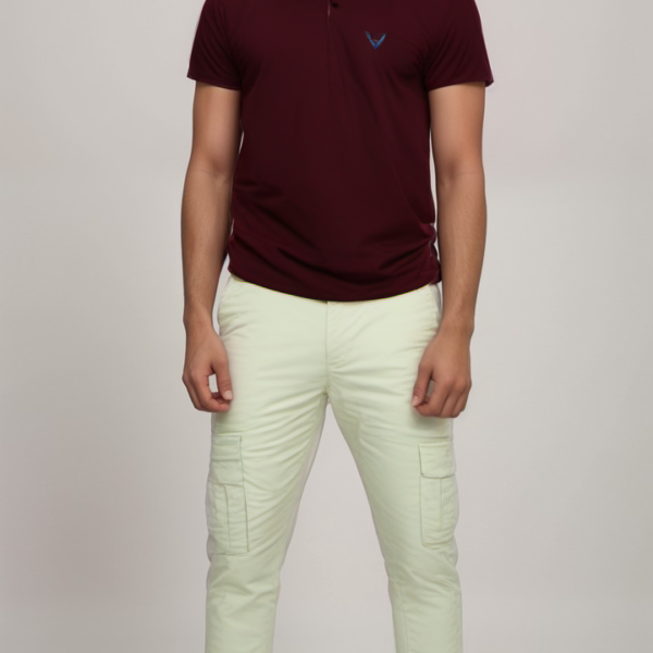 Hexa Cargo Pants White Smart Fit